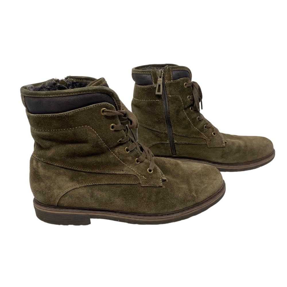 Blondo men’s Darius green Waterproof suede combat boots